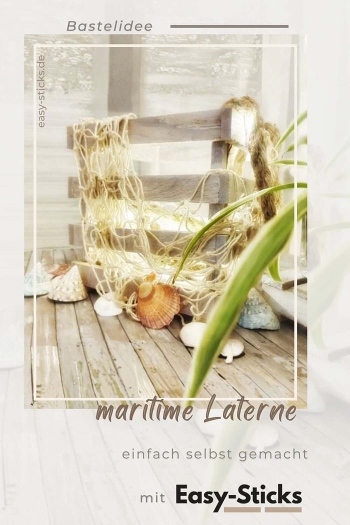 Bastelidee maritime Laterne aus Easy-Sticks
