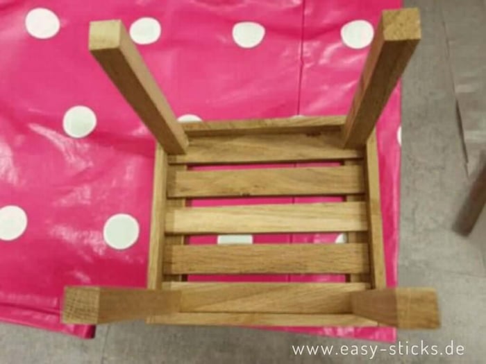Hochstehende Eckstreben aus Easy-Sticks