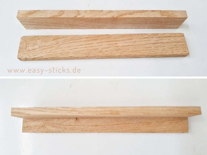 Winkel aus Easy-Sticks kleben