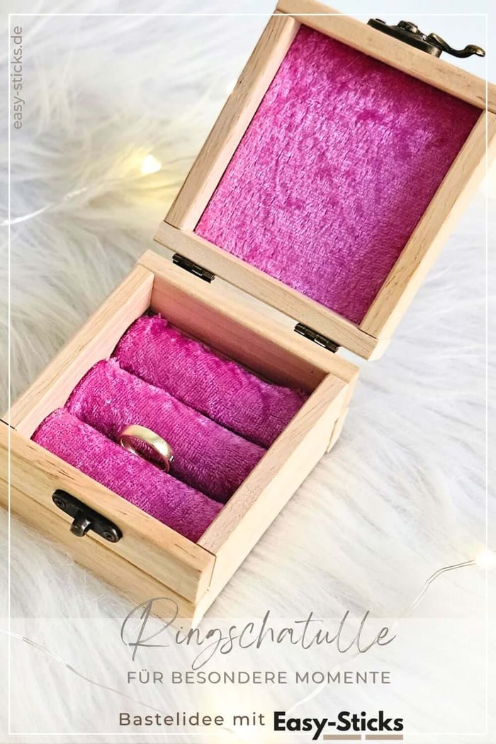 Schmuckschatulle aus Easy-Sticks basteln – Holzkötzchen-Kiste mit Deckel