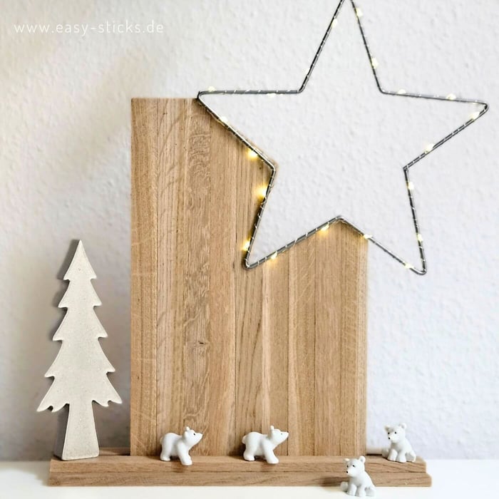 Fertig Dekorierte Holzdeko mit Stern