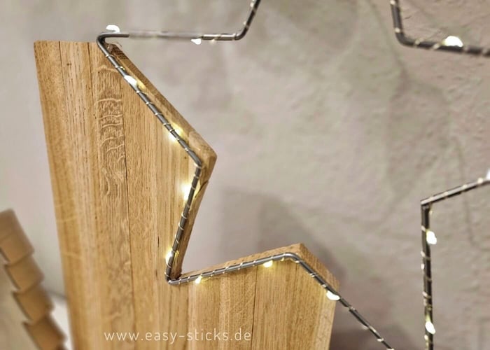 Nahansicht Stern in Holz