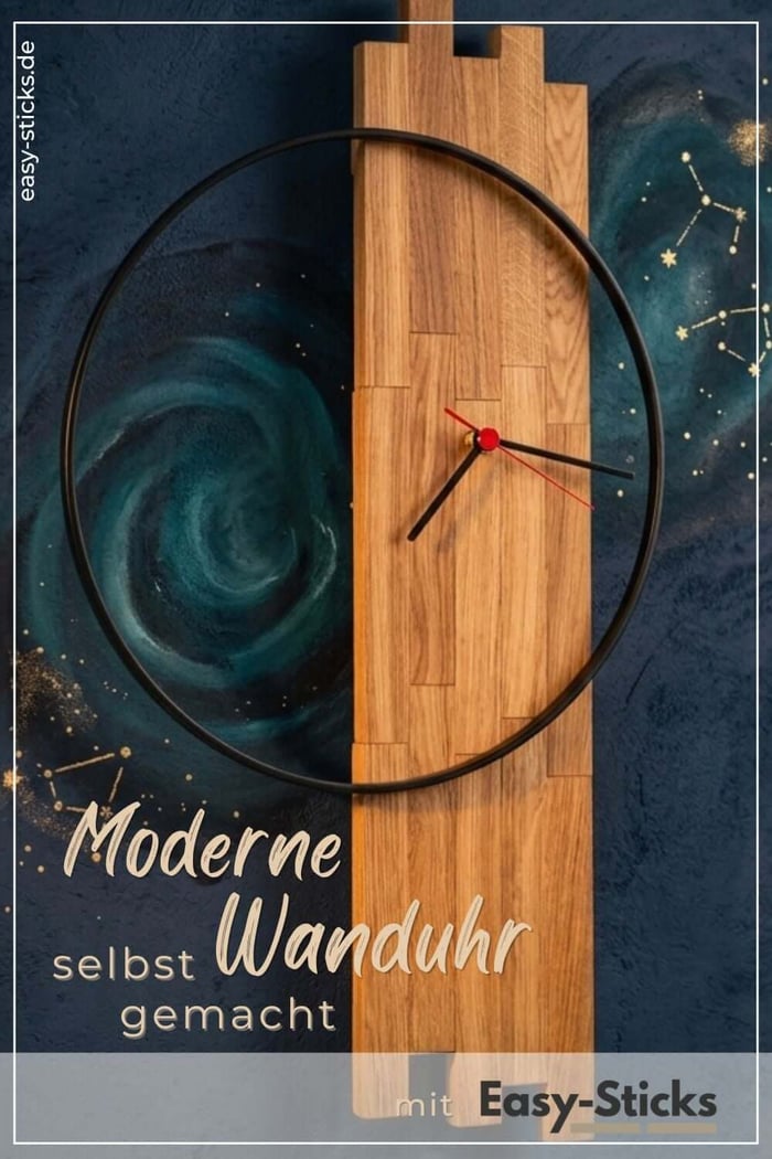 DIY Anleitung Moderne Wanduhr aus Easy-Sticks