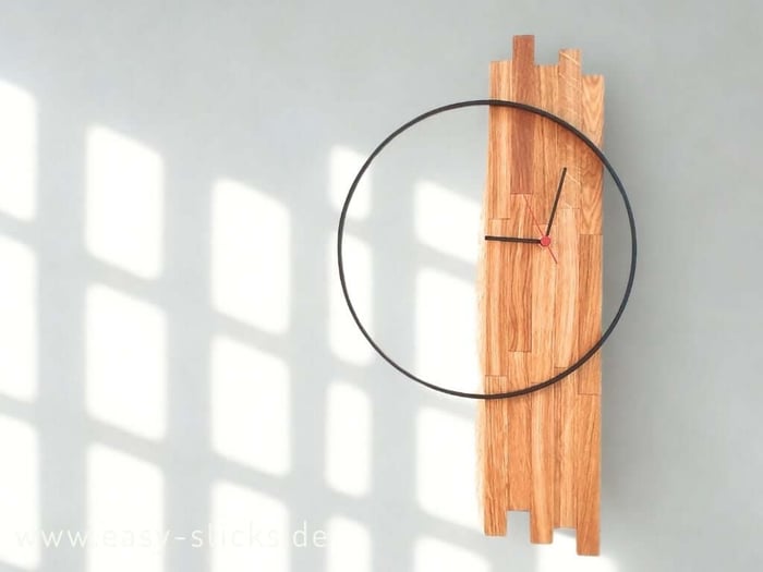 Moderne Wanduhr ganz einfach selber machen