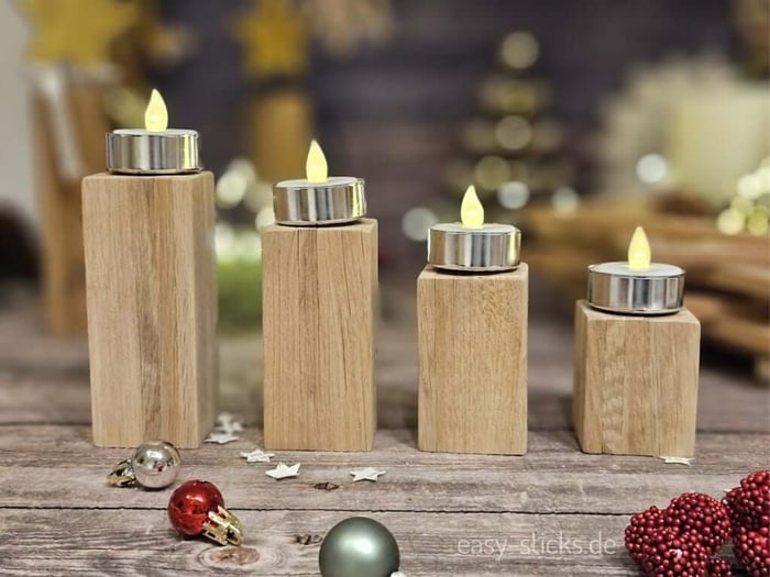 Teelichthalter aus Holz - die Alternative zum Adventskranz