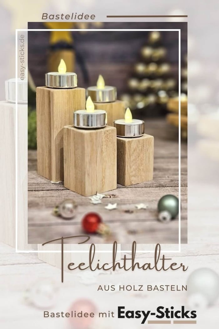 Anleitung minimalistische Teelichthalter aus Easy-Sticks basteln