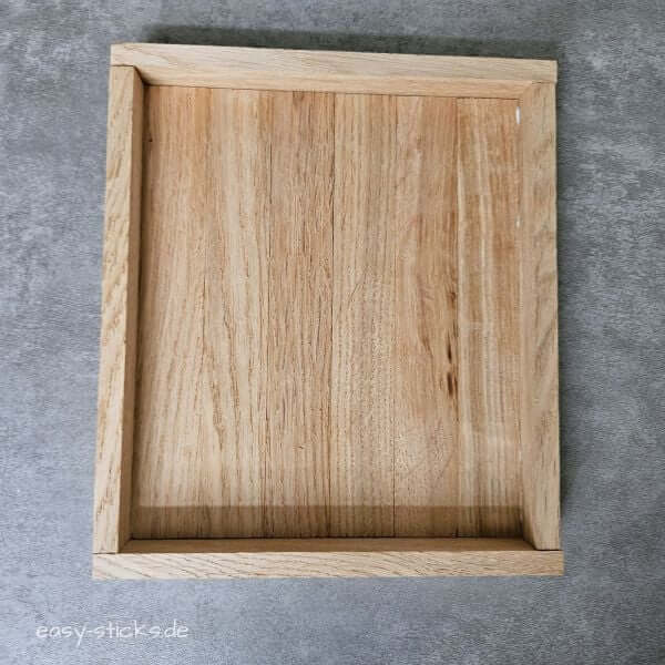 der erste Schritt zur Kiste