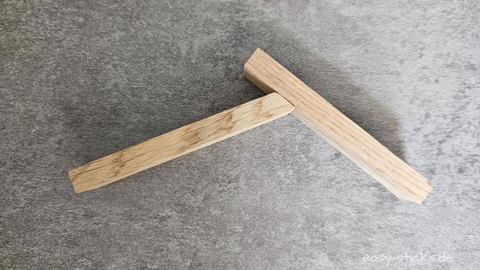 Dach aus Holz Sticks