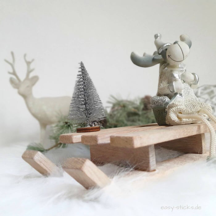 Schlitten weihnachtliches Klötzchenfieber
