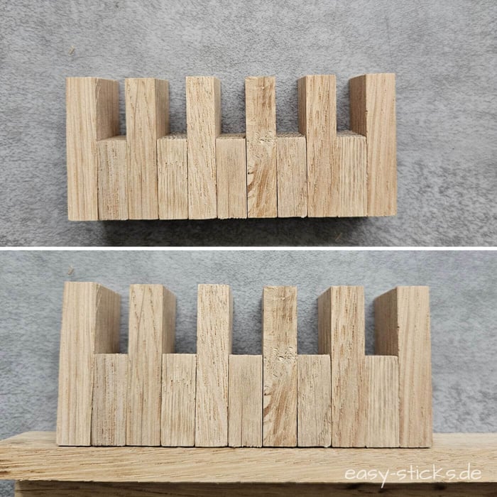Holzklötzchen zusammenkleben