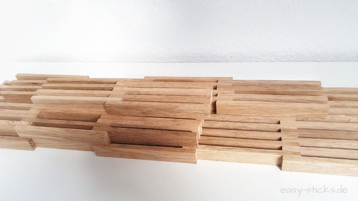 Easy-Sticks-Tannenwald platzsparend zerlegt zum Verstauen