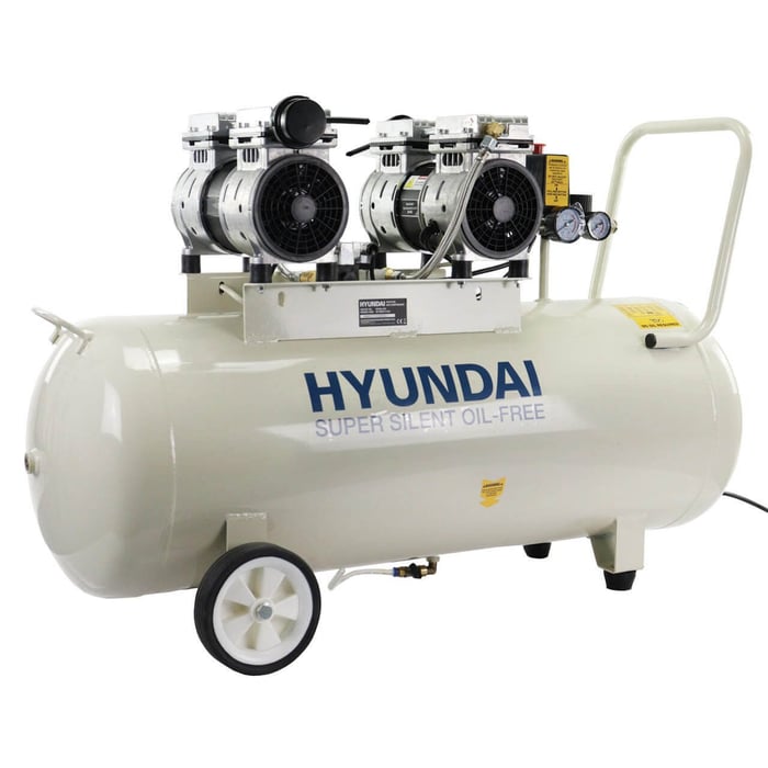 Hyundai 1500W 100L Oil Free Low Noise Electric Air Compressor 11CFM 145psi Direct Drive | HY275100