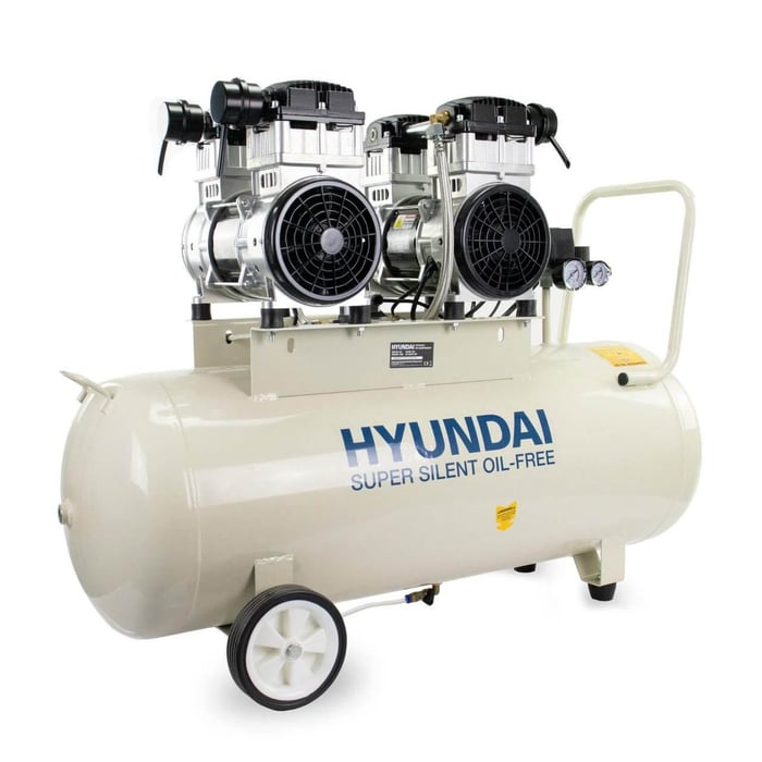 Hyundai 4hp 100L Oil Free Low Noise Electric Air Compressor 22CFM 145psi Direct Drive | HY2150100