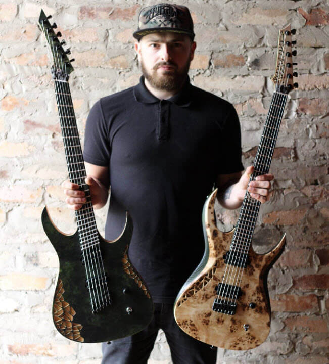 Roman, with 2 of his ODGuitars