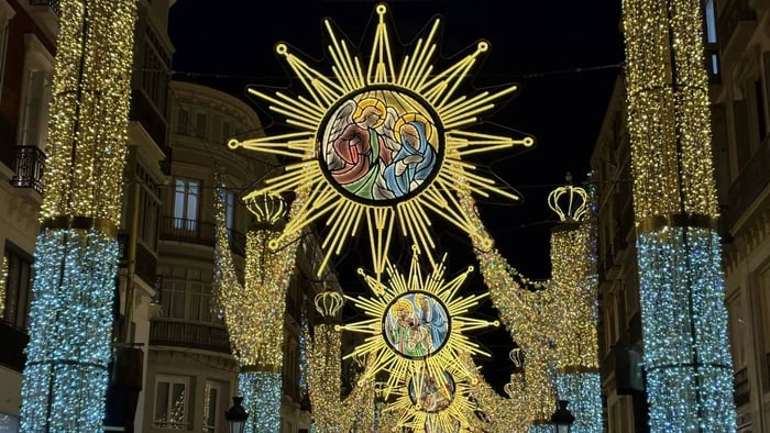 Christmas Lights Switch-On, Calle Larios in Málaga, Costa del Sol