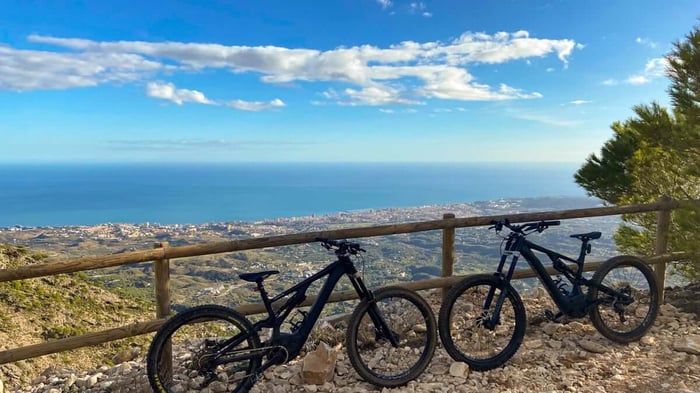 Bike riding in the Guadalhorce Valley, Spain