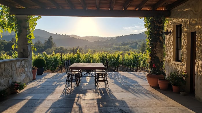 View from a vineyard