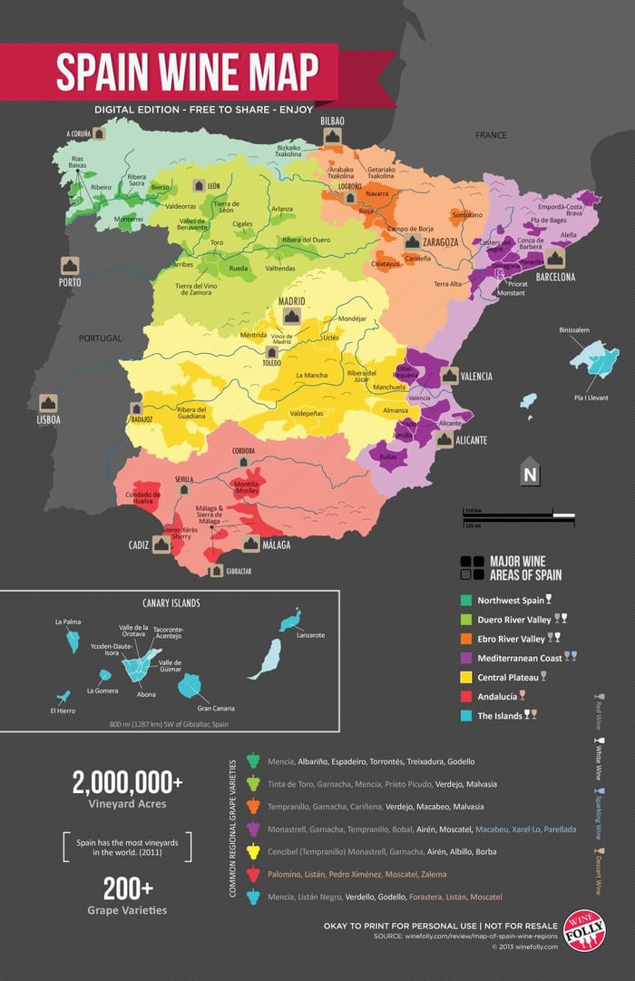 Wine Map of Spain