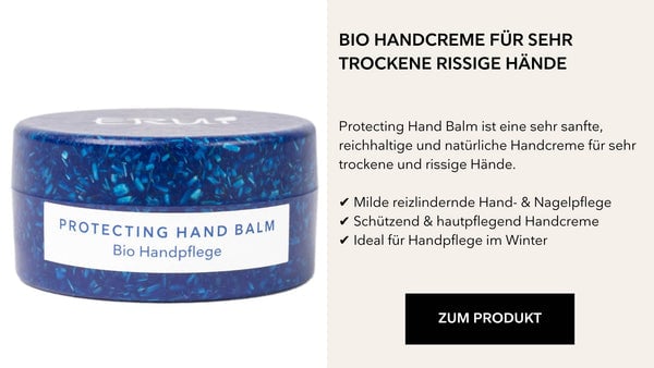 Naturkosmetik ohne Alkohol BIO HANDCREME FÜR SEHR TROCKENE RISSIGE HÄNDE - PROTECTING HAND BALM