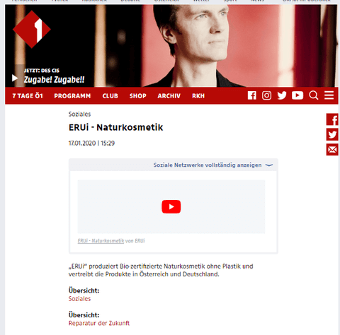 ERUi Vorstellung auf Ö1