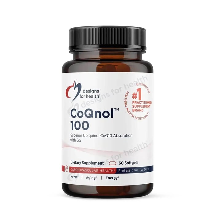 CoQnol 100 Designs for Health: Boost Energy, Heart Health & Cellular Function