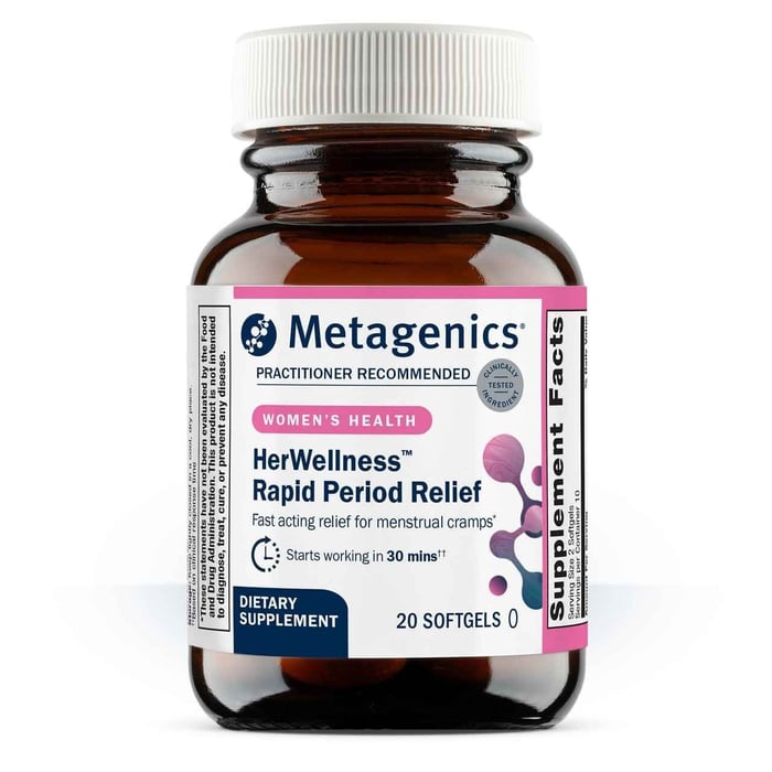Metagenics HerWellness Rapid Period Relief: Fast, Natural Relief for Cramps & PMS