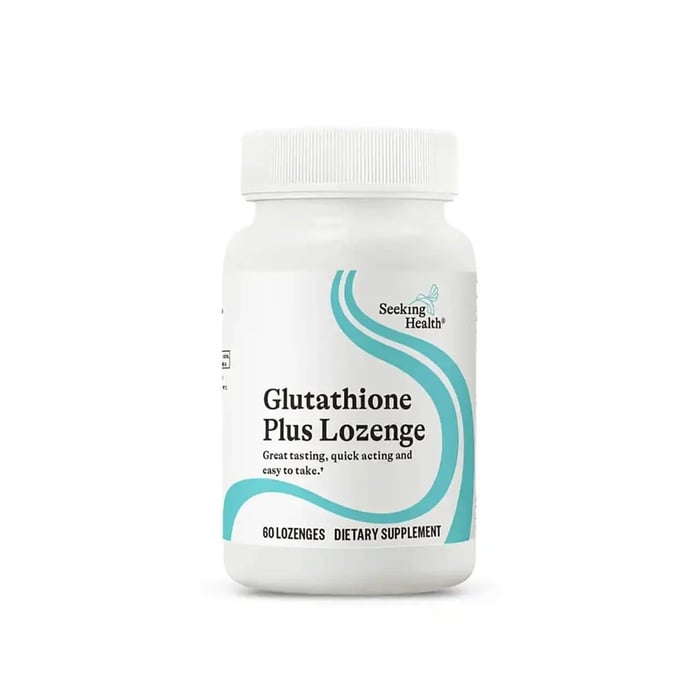Glutathione Plus Lozenge Seeking Health supplement facts panel