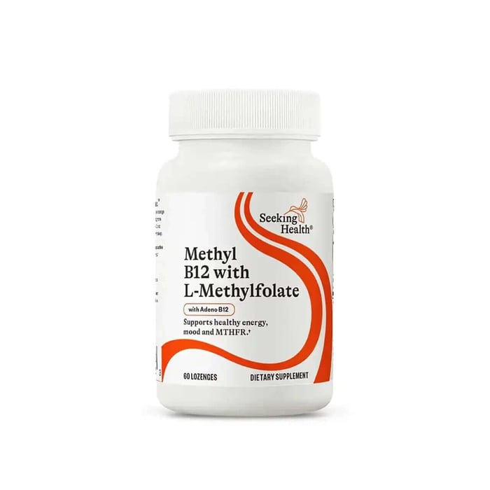 Methyl B12 with L-Methylfolate Seeking Health 60-lozenge bottle