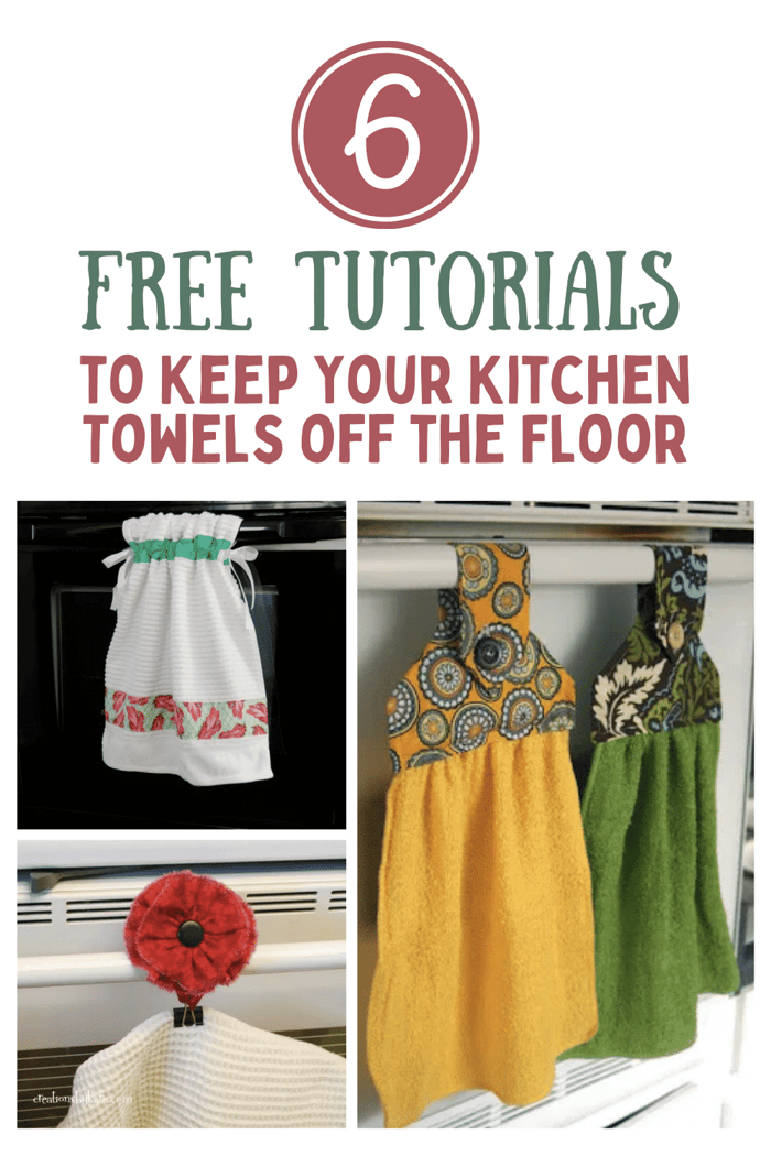 6 FREE Hanging Kitchen Towels Tutorials