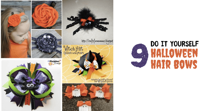 9 DIY Halloween Hair Bows | Free Tutorials