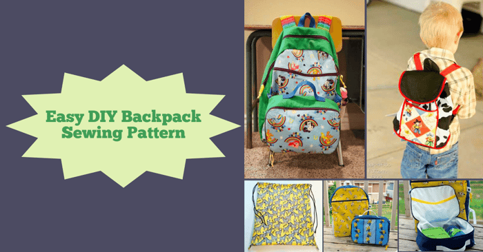 Easy DIY Backpack Sewing Pattern