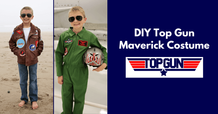 DIY Top Gun Costume for Kids | Maverick Leather Jacket & Flightsuit