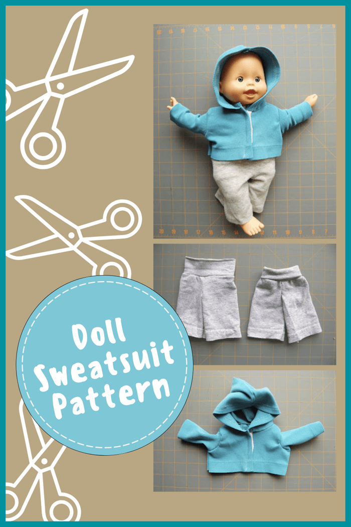 FREE Doll Sweatsuit Pattern & Sweatpants Tutorial