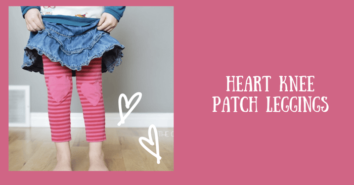 Heart Knee Patch Leggings