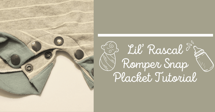 Romper Snap Placket Tutorial