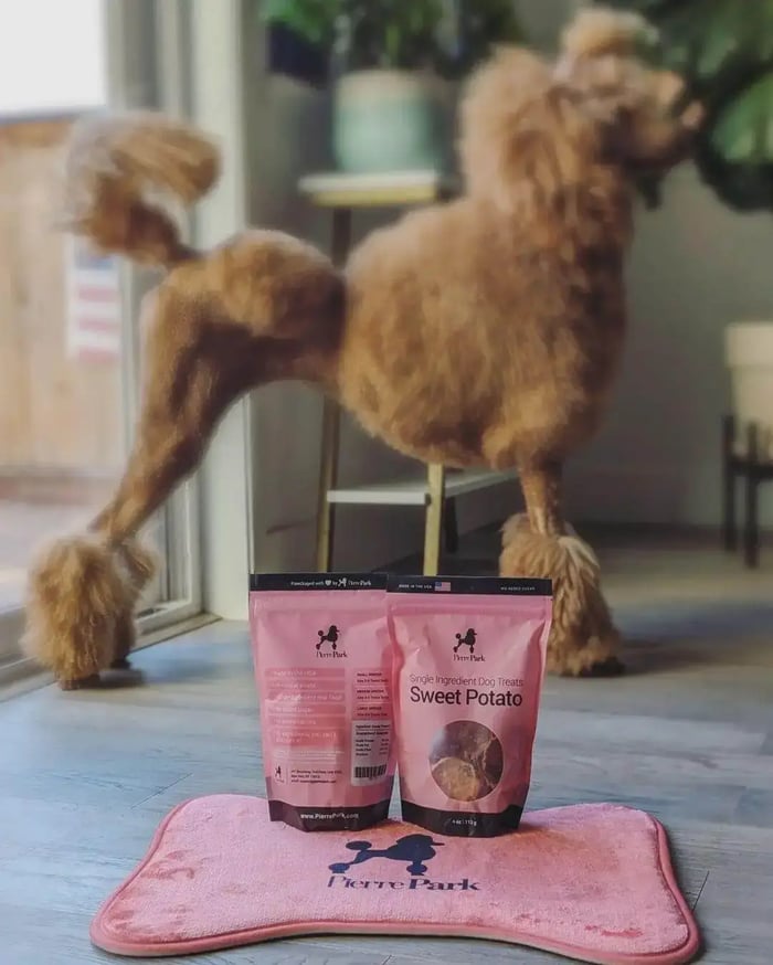 Healthy sweet potato dog treats made with a single ingredient by PierrePark