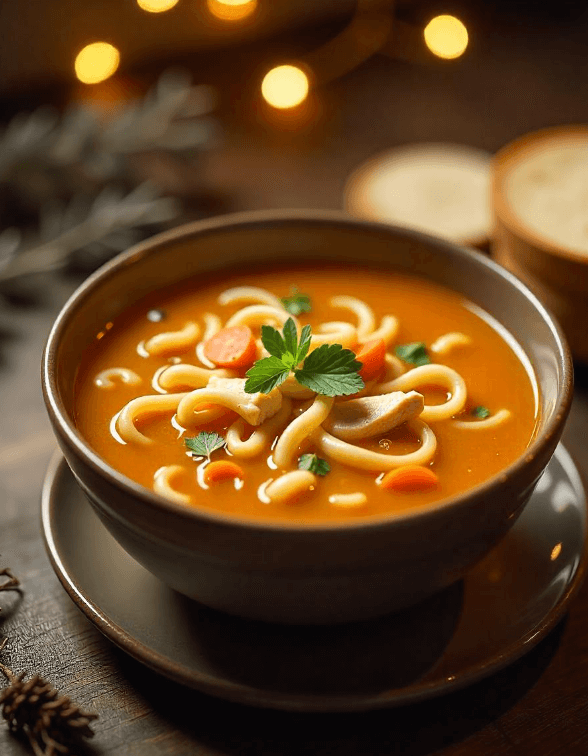 Chicken Noodle Christmas Soup