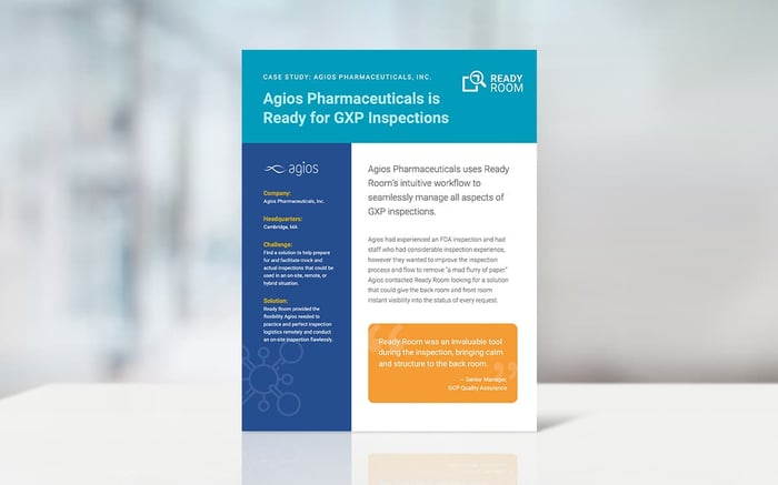 Agios Pharmaceuticals is Ready for GXP Inspections
