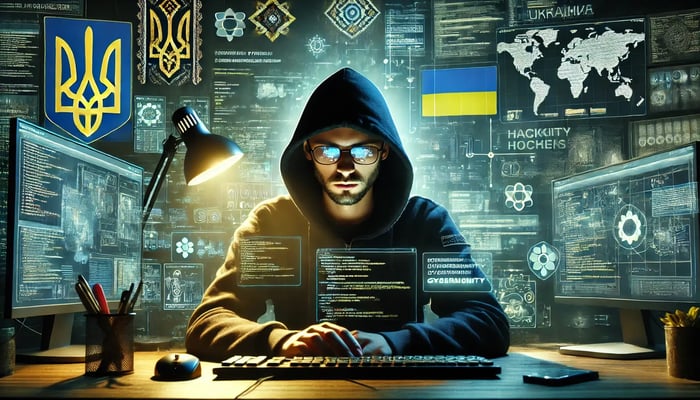 Illustration d'une cyberattaque menée par les hacktivistes ukrainiens sur le réseau russe Nodex.