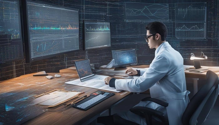 Ingénieur IA développant un logiciel d'intelligence artificielle