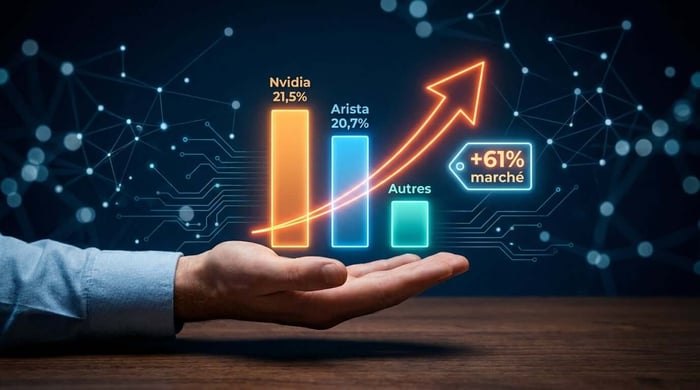 parts de marché du switch réseau datacenter au premier trimestre 2026, Nvidia devant Arista