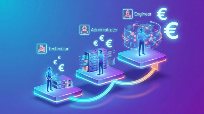 évolution de carrière et de salaire du technicien réseau vers admin et ingénieur