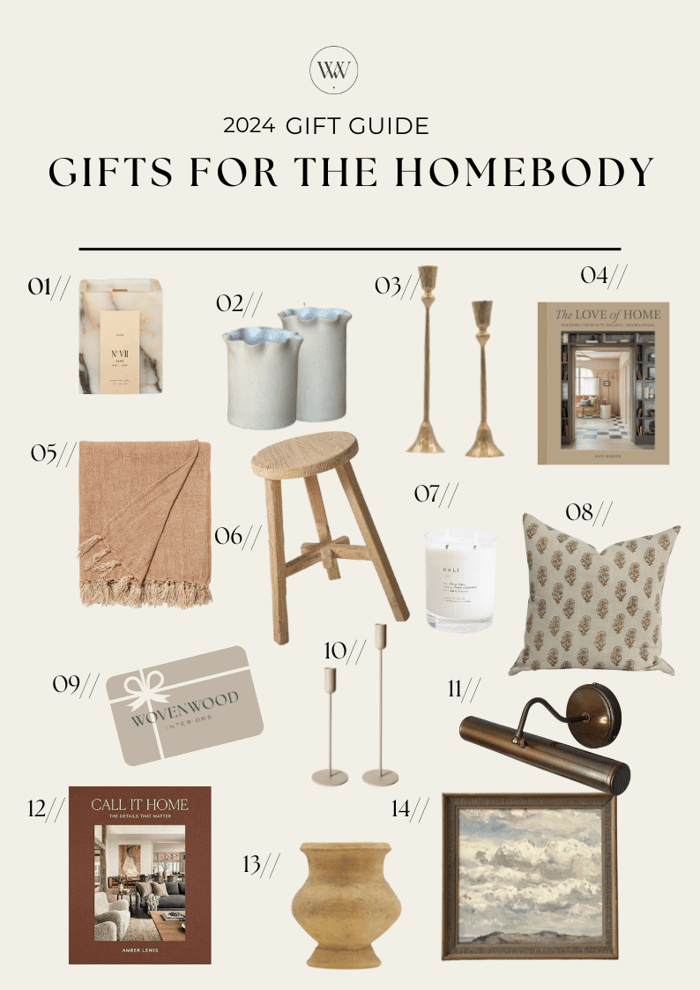Gift Guide with gifts for the homebody