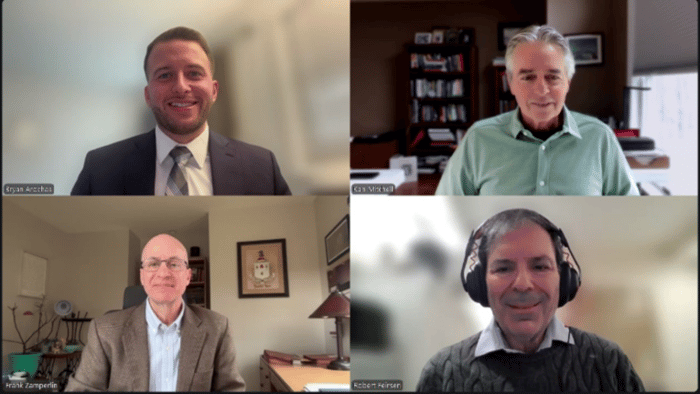 screenshot of four people in dissertation zoom meeting