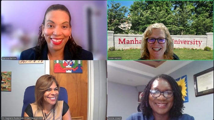 screenshot of four people in dissertation zoom meeting