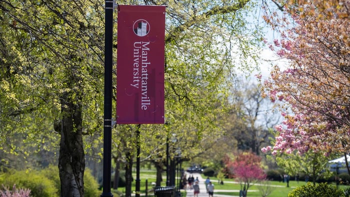 View of Manhattanville University bucolic campus