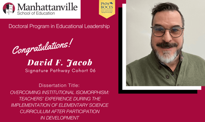 Successful Final Dissertation Defense - Congratulations to David F. Jacob!