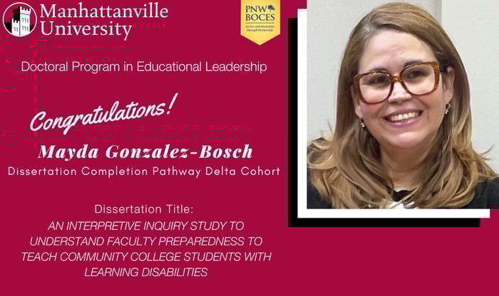 Successful Final Dissertation Defense - Congratulations to Mayda Gonzalez-Bosch!