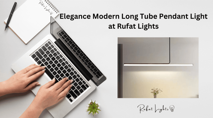 Elegance Modern Long Tube Pendant Light at Rufat Lights
