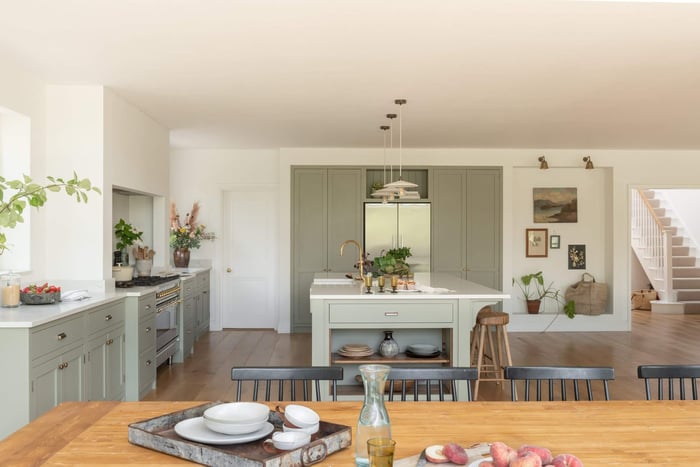 Green kitchens bespoke kitchen kitchen extension